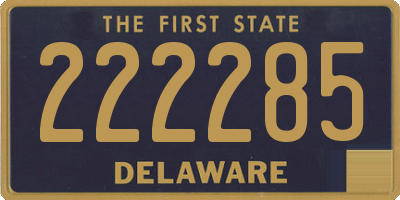 DE license plate 222285