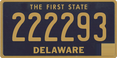 DE license plate 222293