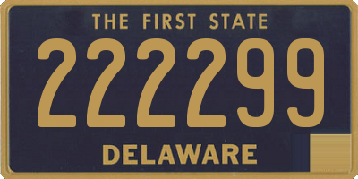 DE license plate 222299