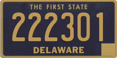 DE license plate 222301