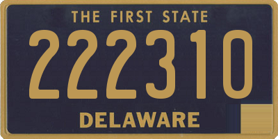 DE license plate 222310