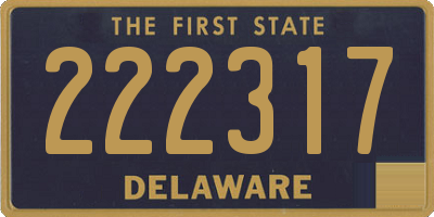 DE license plate 222317