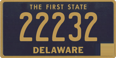 DE license plate 22232