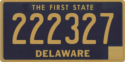 DE license plate 222327