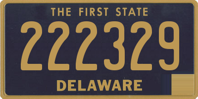 DE license plate 222329