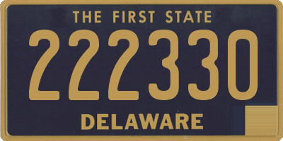 DE license plate 222330