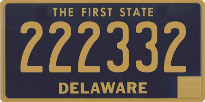 DE license plate 222332