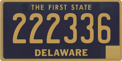 DE license plate 222336