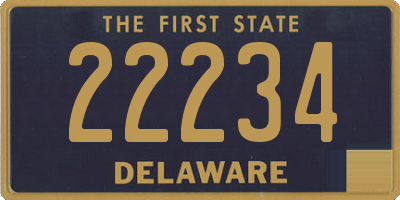 DE license plate 22234