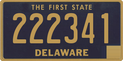 DE license plate 222341