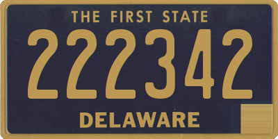 DE license plate 222342