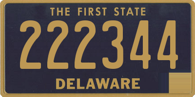 DE license plate 222344