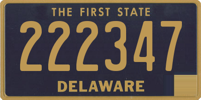 DE license plate 222347