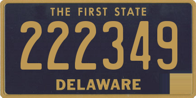 DE license plate 222349