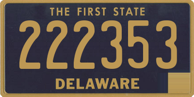 DE license plate 222353