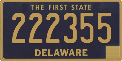 DE license plate 222355