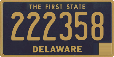 DE license plate 222358