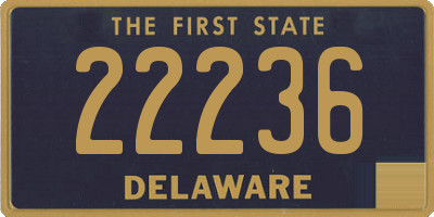 DE license plate 22236