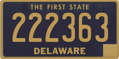 DE license plate 222363