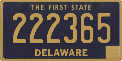 DE license plate 222365