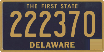 DE license plate 222370