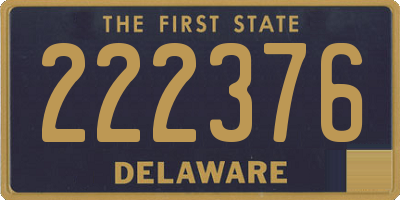 DE license plate 222376