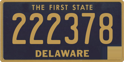 DE license plate 222378