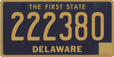 DE license plate 222380