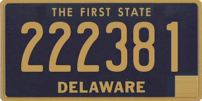 DE license plate 222381