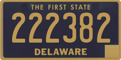 DE license plate 222382