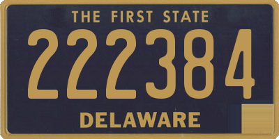 DE license plate 222384