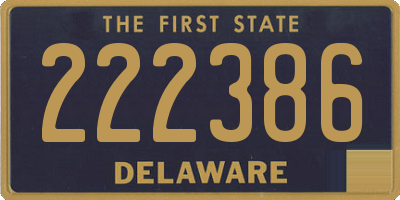 DE license plate 222386