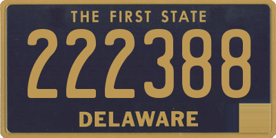 DE license plate 222388