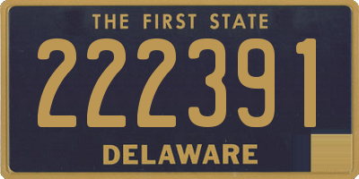 DE license plate 222391