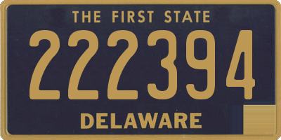 DE license plate 222394