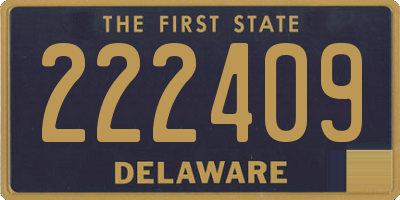 DE license plate 222409