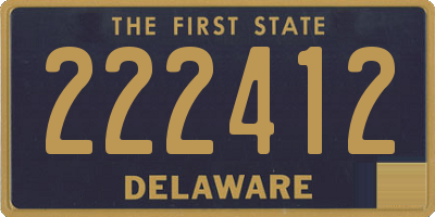 DE license plate 222412