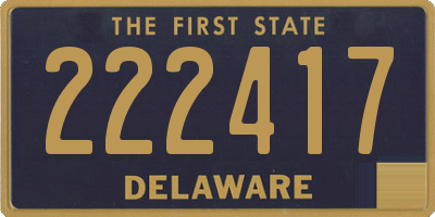 DE license plate 222417