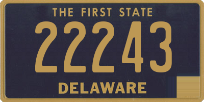 DE license plate 22243