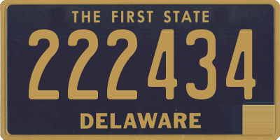 DE license plate 222434