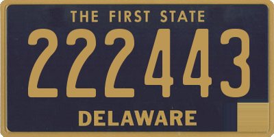 DE license plate 222443