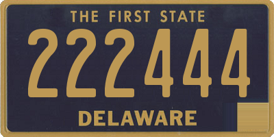 DE license plate 222444