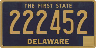 DE license plate 222452