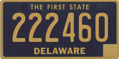 DE license plate 222460