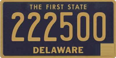 DE license plate 222500