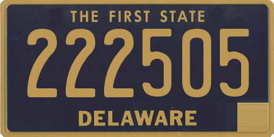 DE license plate 222505