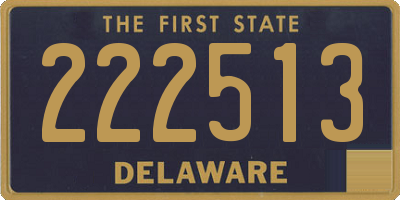 DE license plate 222513