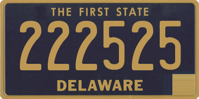 DE license plate 222525