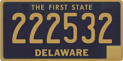 DE license plate 222532