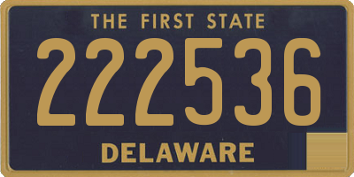 DE license plate 222536